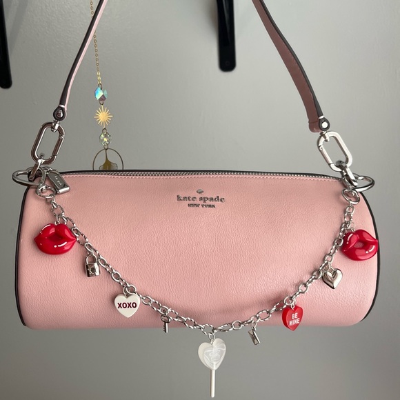 Handmade Accessories - Silver Chain Valentine’s Day Bag Charm